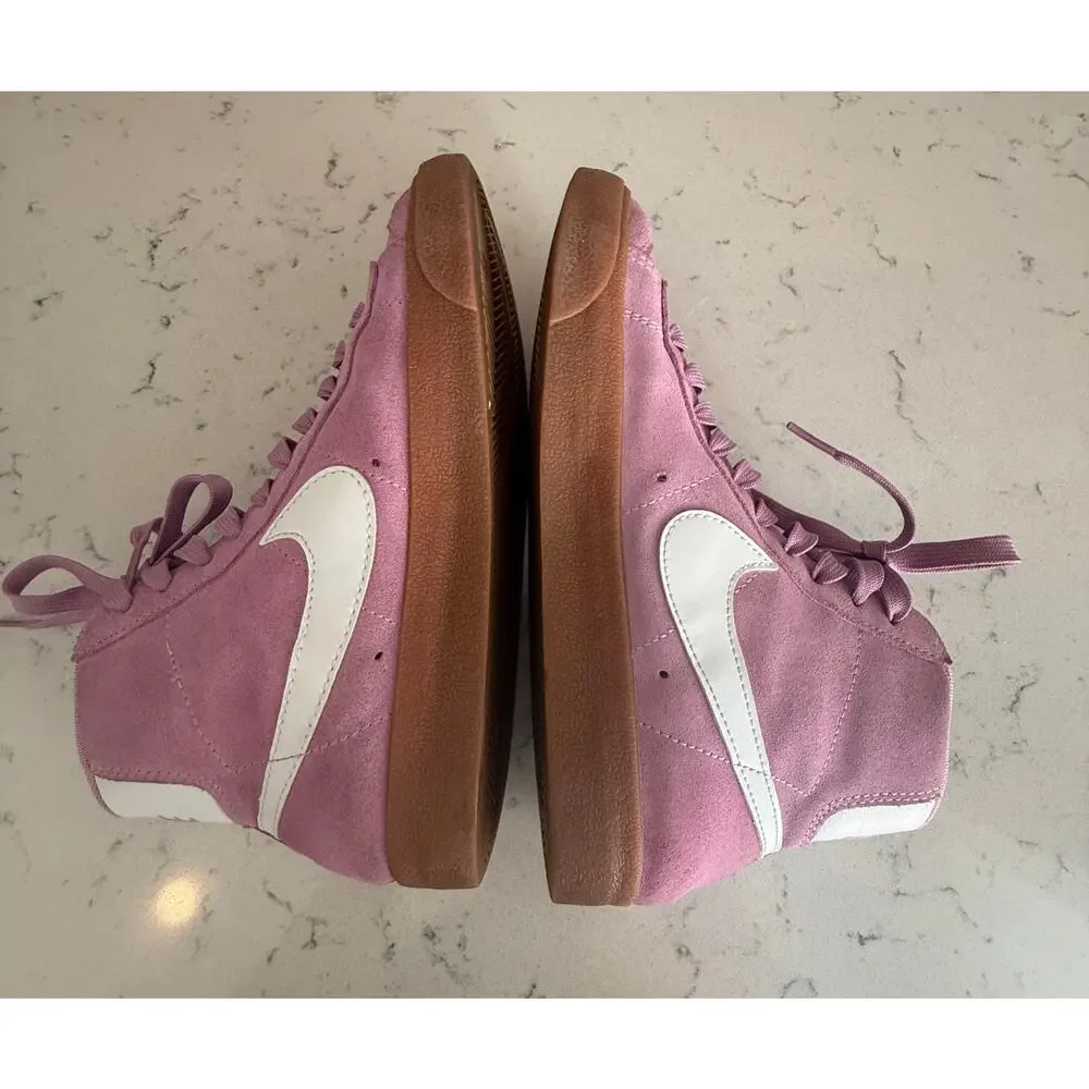 Nike Blazer Mid '77 Women's 7.5 Suede Pink Gum Sole Sneakers